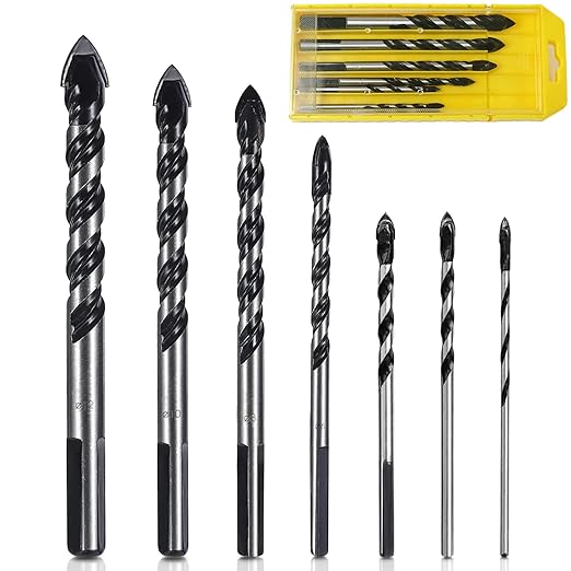 Fliesenbohrer-set, 7-teiliges Multimaterial-bohrer-set Für Fliesen, Glas, Keramik, Granit, Marmor, Stein, Ziegel, Mit Aufbewahrungsbox