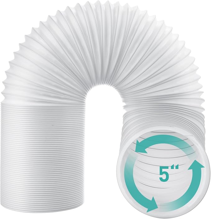 Agptek Tragbarer Klimaanlagen-abluftschlauch, 13 Cm Durchmesser, Flexibler Pp-universal-lüftungsschlauch, Für Abluft- Und Luftabsaugsets, Verstellbare Länge Von 32–150 Cm