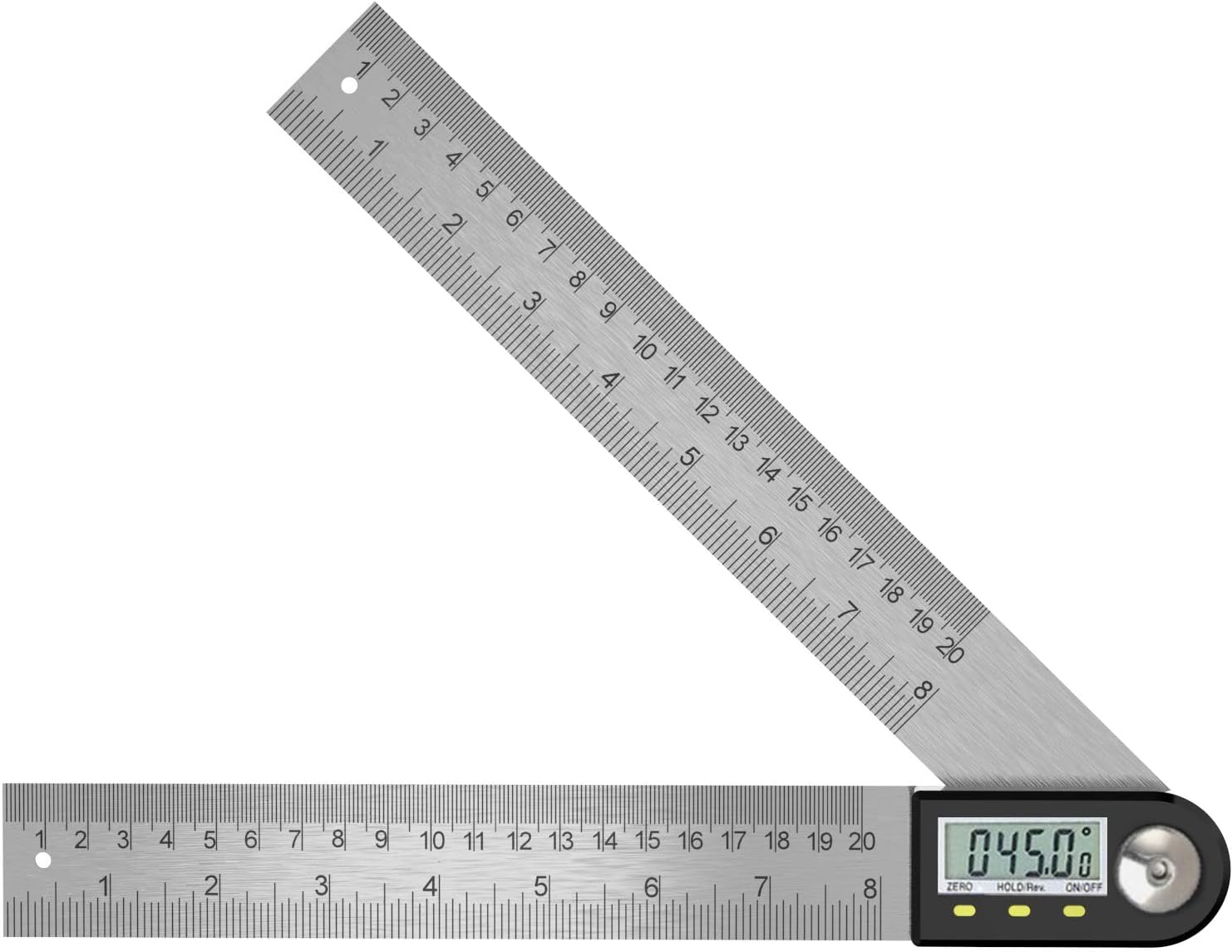 Digitaler Winkelmesser 8"/200 Mm Winkelmesser 0–360° Mit Lcd-display Für Holzbearbeitung, Bau Und Reparatur (grau)