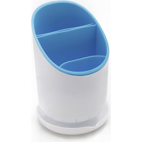 Abtropfgestell Für Besteck Und Geschirr, Ideal Für Messer Und Küchenutensilien. Küchenutensilienbehälter, Küchenspülen-organizer Aus Kunststoff. (blau)