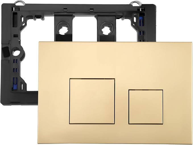 Wandhängende Wc-betätigungsplatte, Zweimengenspülung, Mit Abflussrohren Und Befestigungsrahmen, Kompatibel Mit Geberit Sigma 01, 20, 30, 50, Up 320, 300 (gold)