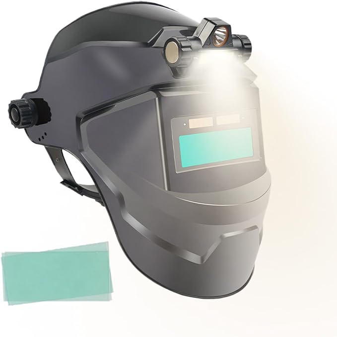 Selbstverdunkelnder Schweißhelm – Sonnenschutz Beim Schweißen Und Schleifen, Helm Für Rohrschweißen – Einsatz In Landwirtschaft, Haushalt, Industrie Und Auf Baustellen
