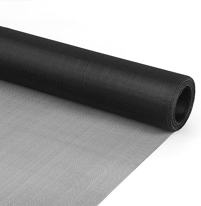 Schwarzes, Feinmaschiges Moskitonetz Für Fenster, Uv-beständiges Insektenschutzgitter, Meterware, Für Türen, Vorhänge Und Fenster – 1 X 2 M