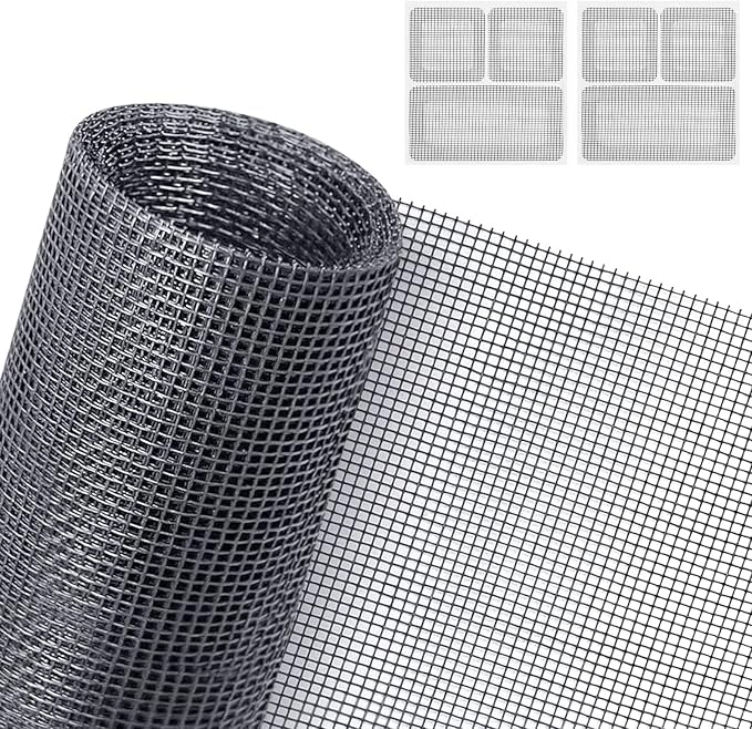 Axfee Fenster-moskitonetz, 250 X 120 Cm, Anti-moskitonetz Für Fenster, Selbstverstellbare Moskitonetzrolle Mit 2 Moskitonetz-reparatursets, Zuschneidbares Moskitonetz, Für Fenster Und Türen (grau)