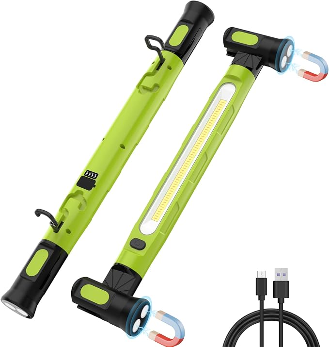 Eray 3000lm Arbeitsleuchte, 6000mah Wiederaufladbare Led-arbeitsleuchte, Wiederaufladbarer Led-scheinwerfer Mit Magnetfuß/360°-haken/3 Modi/180°-drehung, Werkstattlampe Für Garage