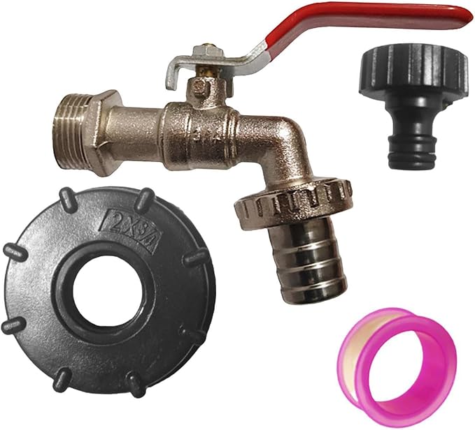 Ibc-tankadapter: Einfache Installation, Ersatzschlauchanschluss Mit Stoßkupplungsventil, Robuste Und Langlebige Metallgewindeschnittstelle, Tankadapter