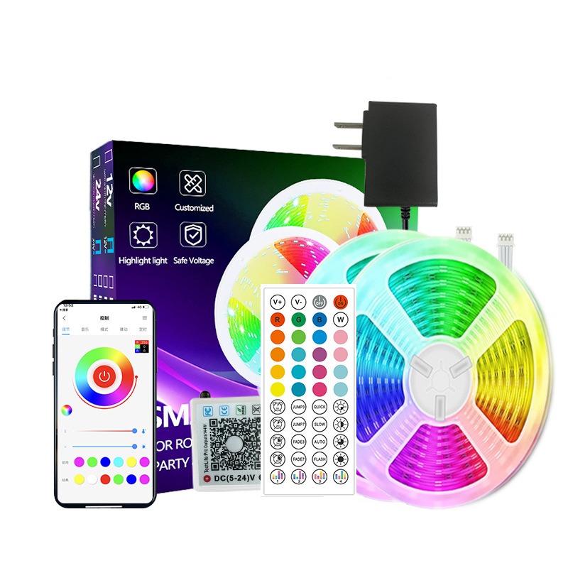 15 M Rgb-led-streifen-set – Eu-stecker, 44-tasten-fernbedienung, Kürzbar, Ideal Zur Schaffung Einer Stimmungsvollen Atmosphäre Im Spielzimmer Und Schlafzimmer