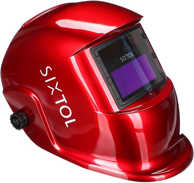 Schweißmaske 2 – Automatisch Abdunkelnder Solar-schweißhelm – Schweißmaske – Schleiffunktion – Breiter Schutzbereich 4/9–13 – Schweißhelm Für Wig-, Mig- Und Lichtbogenschweißen – Rot