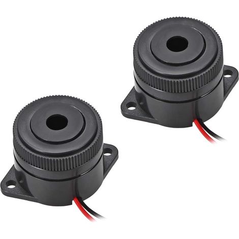 Aktiver Elektronischer Sommerwecker, 2 Stück, 12 V, Dauerton, 90 Db, Roter Signalton