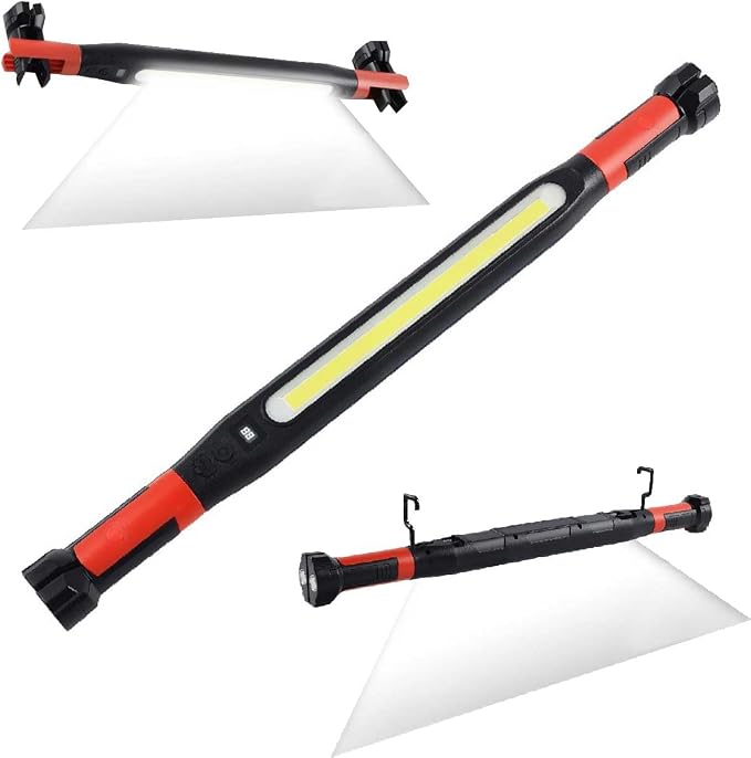 Wiederaufladbare Magnetische Led-arbeitsleuchte Mit Haken Und Magnetfuß, Motorraumleuchte, Für Mechaniker/autoreparatur/werkstatt, Camping, Heimwerken, Werkstatt