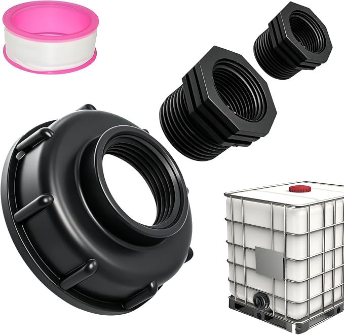 Ibc-adapter S60 X 6, Innengewinde, Hahnkappe, Ibc-tankdeckel, Behälterzubehör, Schlauch- Und Hahnanschluss, Ibc-anschluss Für 1000-liter-wassertank