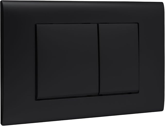Wandhängende Wc-betätigungsplatte, Kompatibel Mit Der Geberit Sigma-serie, Up300 & Up320, Ausgestattet Mit Einem Durchflussregler Und Einer Festen Platte, Abmessungen 246 × 164 Mm Matt (schwarz)