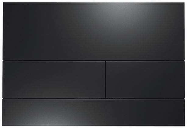 Tece 9240833 – Zweistufige Spülplatte Für Toiletten – Schwarz – Bedienung Von Oben Und Von Vorne Möglich