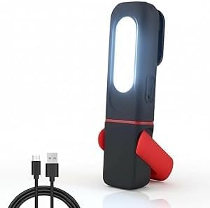 Wiederaufladbare Magnetische Cob-led-arbeitsleuchte Mit 350 Lumen, 360°-drehung Und 3 Modi Für Garage/camping/notfall