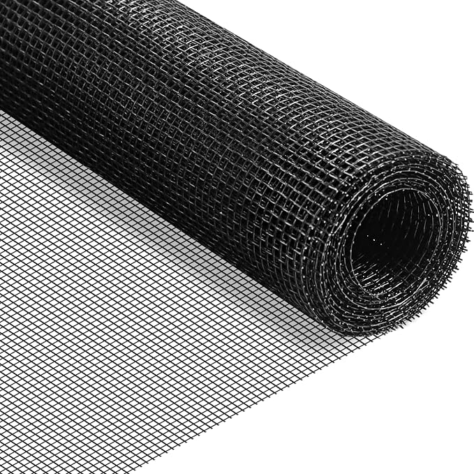 Redtron Fiberglas-fenster-moskitonetz 1,2 X 2,5 M, Aufrollbares Moskitonetz Für Fenster, Insektenschutznetz Für Balkontüren Und Garten, Zuschneidbar Und Reißfest, Schwarz