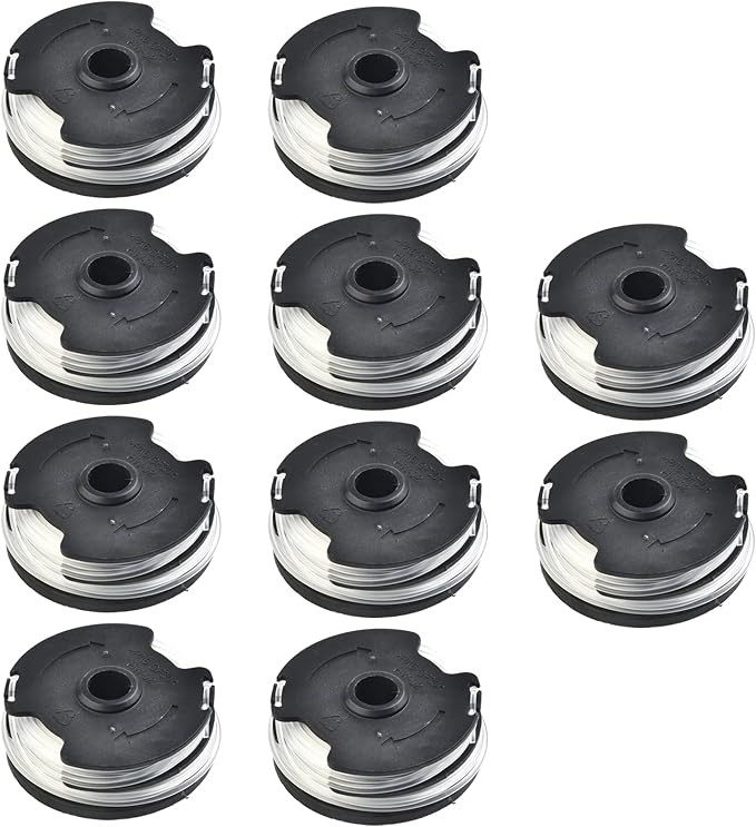 Packung Mit 10 Ersatz-trimmerfadenspulen Für Parkside Prta 20-li A1 B2 C3 Ian 351652 (2 X 4 M)