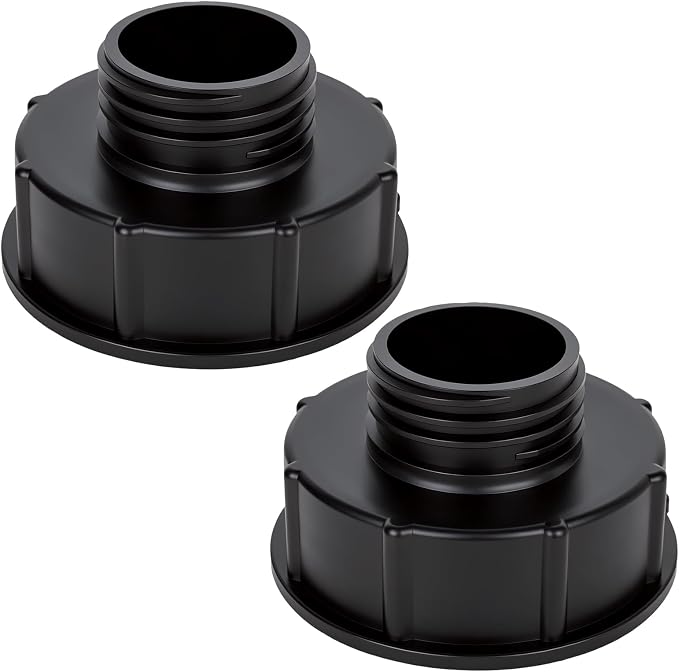 Wasserta 2er-pack Ibc-adapter S100 X 8 Auf S60 X 6, Grobgewinde, Ibc-tankadapter S100 X 8 (100 Mm) Innengewinde Auf S60 X 6 (60 Mm) Außengewinde
