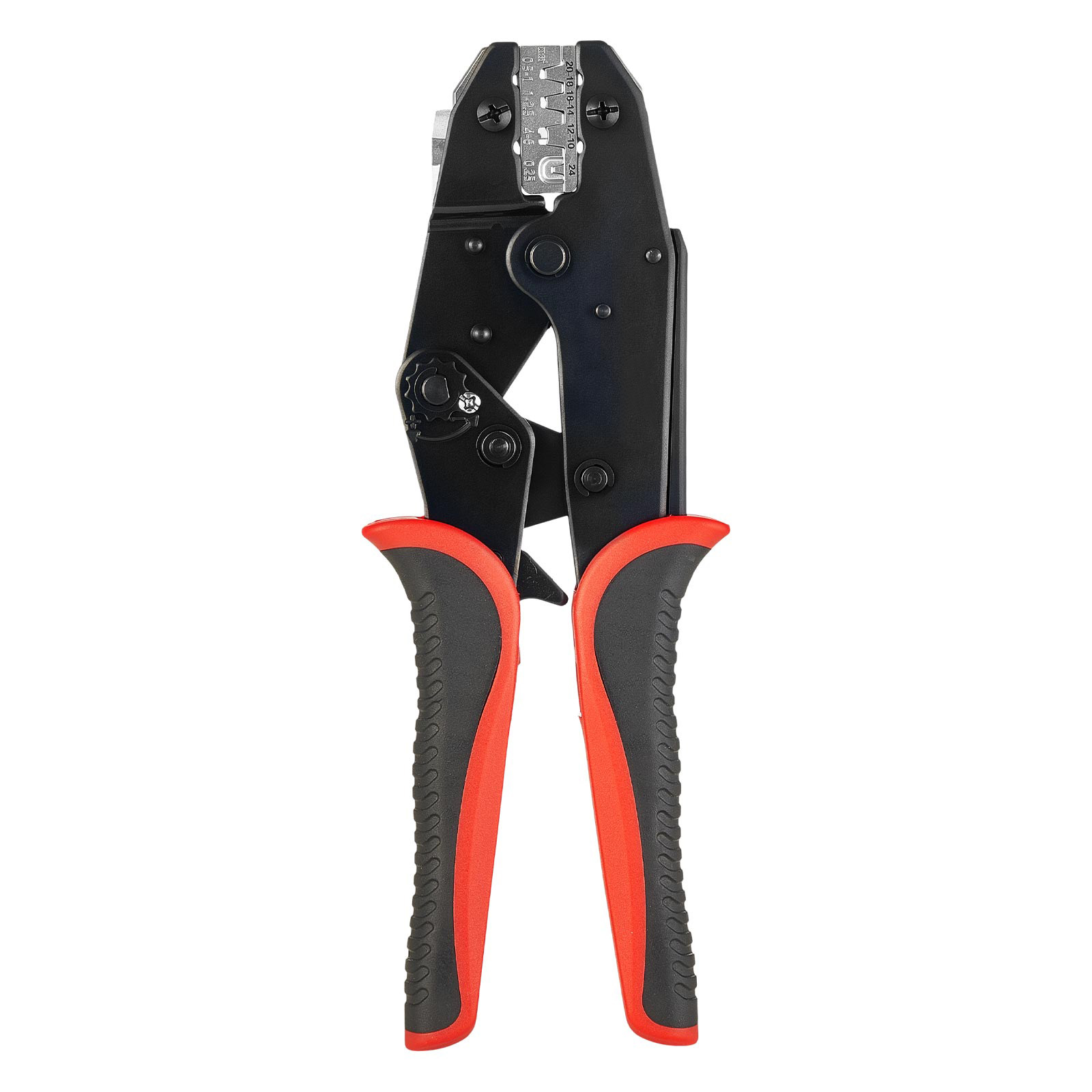 Mophorn Crimpzange Mit Ratschenmechanismus 0,25-6 Mm², Kabelschuhzange Mit Gut Lesbaren Metrischen Und Awg-markierungen, Schnellverschluss Und Einstellbarem Anpressdruck Für Verschiedene Anschlüsse
