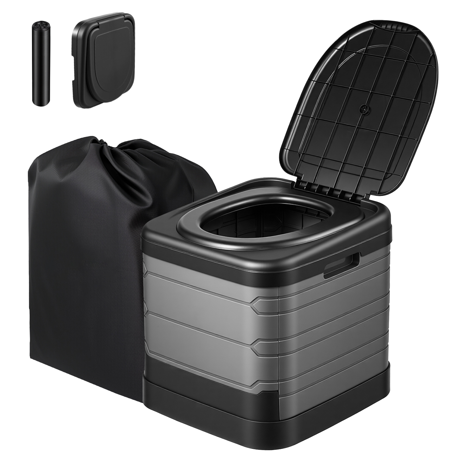 Mophorn Tragbare Campingtoilette Mit 150 Kg Belastbarkeit, Faltbare Mobile Toilette Für Erwachsene, Reisetoilette Mit Tragetasche Und Müllbeuteln, Ideal Für Wohnmobilreisen, Autofahrten Und Ausflüge