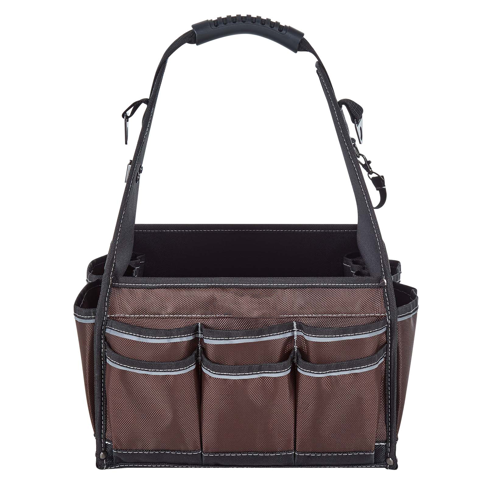 Mophorn Offene Werkzeugtasche 31x31x41 Cm, Aufbewahrungstasche Mit 15 Innen- Und 30 Außenfächern, Robuster Werkzeug-organizer Aus Wasserabweisendem Polyester Mit Schultergurt Und Griff