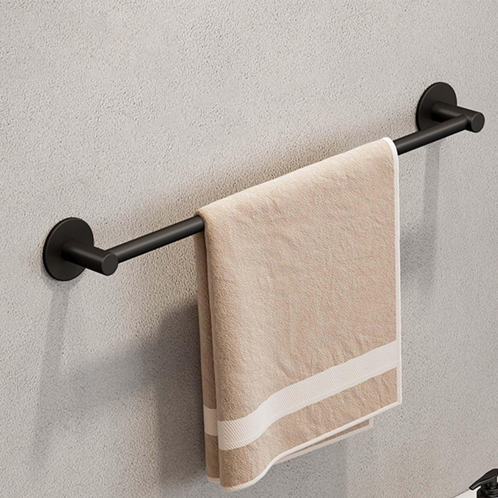 Wandhandtuchhalter Für Badezimmer, Aluminium, Einzeln, Für Toilette, Schwarz