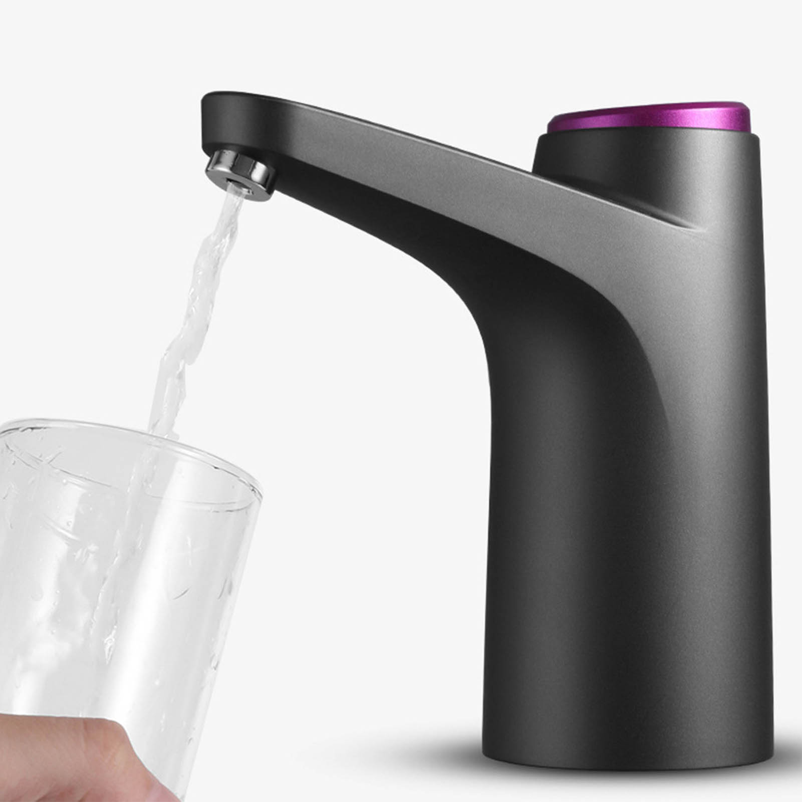 Automatische Trinkwasserpumpe Für Flaschen, Bpa-frei, 4 W, 1200 Mah, Tragbar, Für Büro, Schwarz