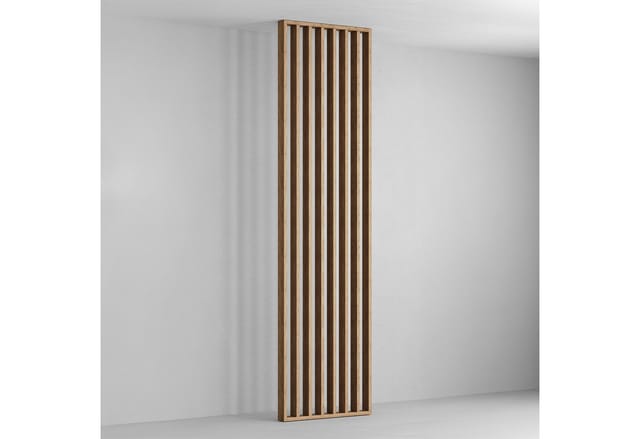 Hexim Raumteiler, Lamellenwand 275x58cm MDF Raumtrenner Trennwand - freistehende Holzlamellen Innendekoration - moderne Raumgestaltung Lamellen-Sichtschutz (Saragossa Eiche)