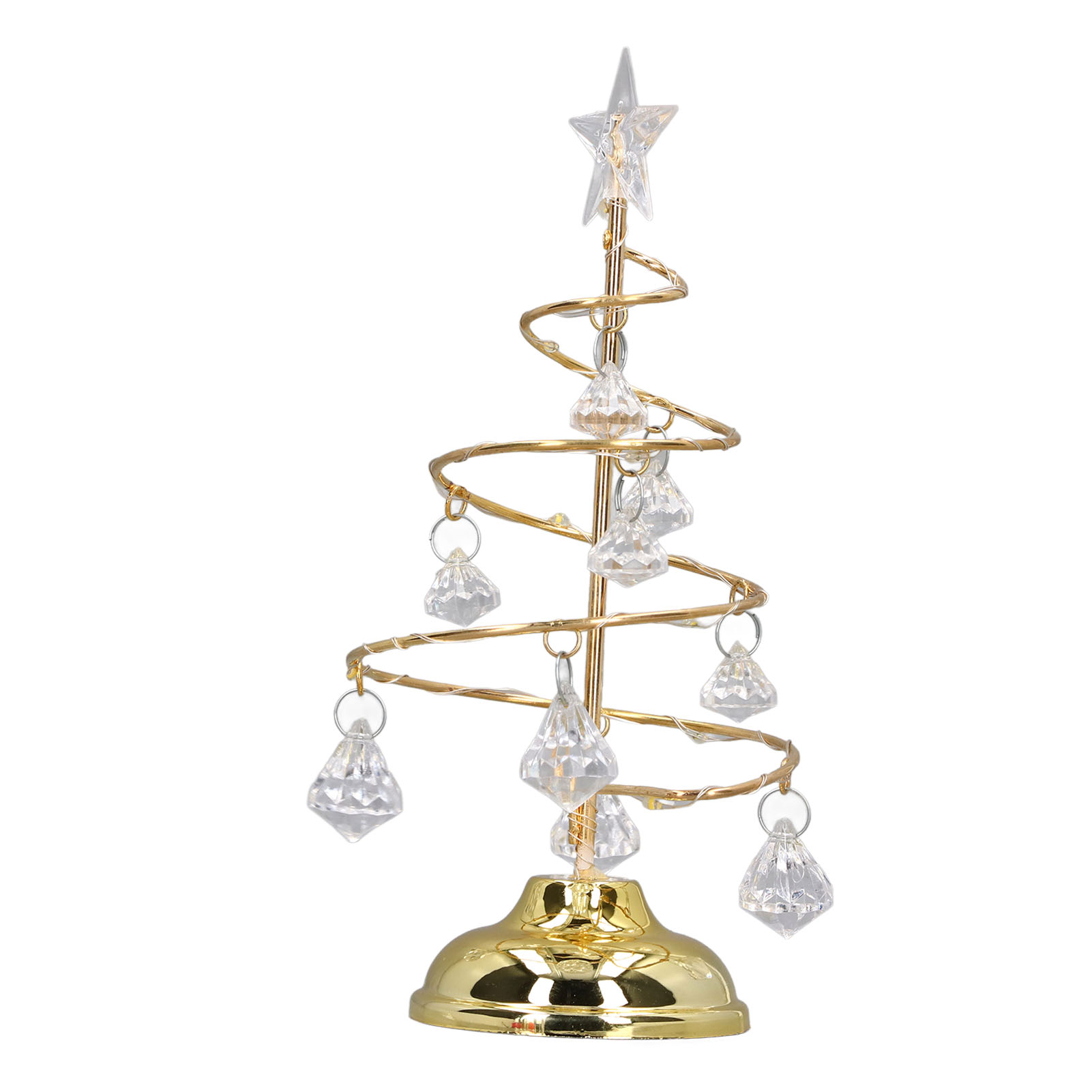 Led-weihnachtsbaumlampe, Kleine Dekorative Kristall-nachtlampe Aus Eisen, Geschenkidee, Warmgoldenes Licht
