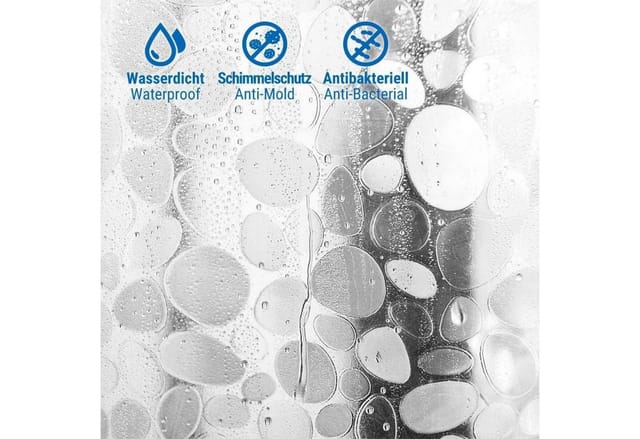 LuxusKollektion Duschvorhang Duschvorhang 3D Steinmuster transparent 100% Eva wasserdicht 120x200cm