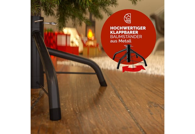Casaria Künstlicher Weihnachtsbaum, 150cm dichte Spitzen naturgetreu Metallständer Schnellaufbau flammfest