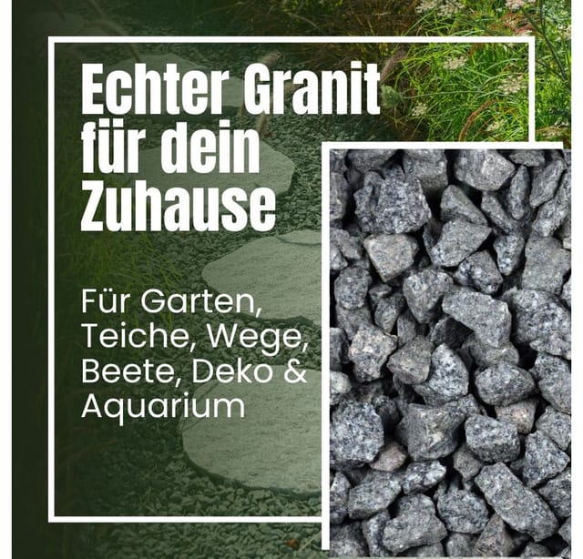 GarPet Zierkies Kieselsteine Garten Zierkies Granit 25 kg Grau Aquarium Kies Gabion