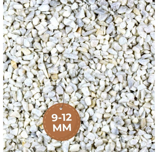 GarPet Zierkies Kieselsteine Garten 25 Kg Aquarium Kies Dekostein Weiß Zierkies Garten