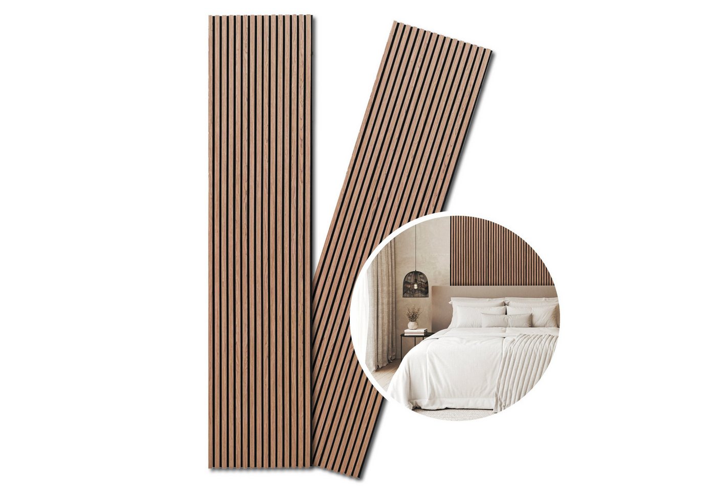 Kaiser plastic Wandpaneel Holz Akustikpaneele - Wandverkleidung, Lamellenwand, (1-tlg) in verschiedenen Größen, 3D Wandverkleidung, Schalldämmung Bild 5