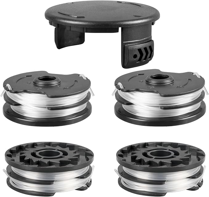 Ersatzspule Für Lidl Parkside Freischneider, 8,3 M X 1,6 Mm, Kompatibel Mit Parkside Lidl Prta 20-li C3 A1 B2 Prt 550 A1 A3 Prt 300 A1 (4 Spulen + 1 Abdeckung)