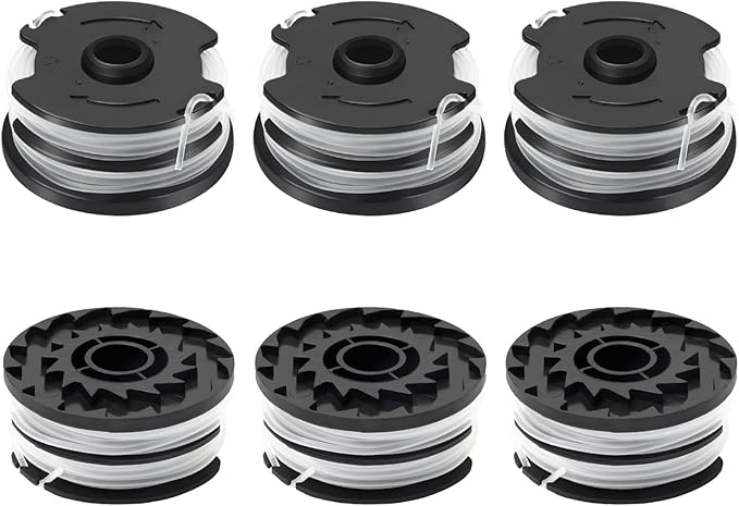 6 Spulen Mit Faden, Passend Für Parkside Tlp-01, Ersatztrimmer Für Parkside Prta 20-li C3, A1, B1, B2, Prt 550 A1, A2, A3, A5, B6, Prt 300 A1, Ø1,6 Mm, 10 M Länge (6 Spulen)