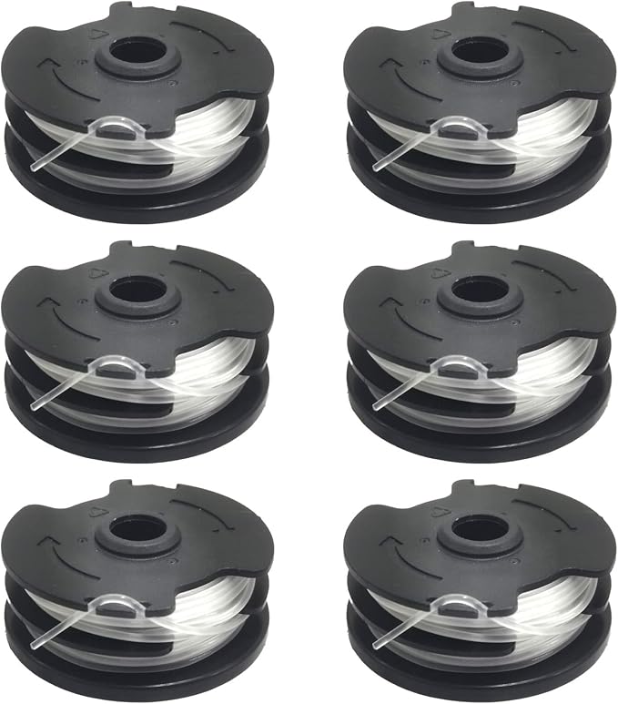 Packung Mit 6 Ersatzspulen Trimmerfaden, 8,3 M X 1,65 Mm, Für Lidl Parkside Prta 20-li A1, B2, C3, Prt 550 A1, A3, Prt 300 A1 Akku-rasentrimmer