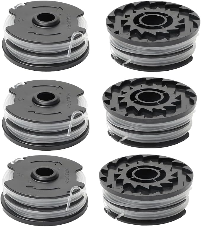 6-teilige Ersatzspule, Φ1,66 Mm, 8,2 M, Kompatibel Mit Lidl Parkside Akku-rasentrimmer Prta 20-li A1, B2, C3 Prt 550 A1, A3 Prt 300 A1