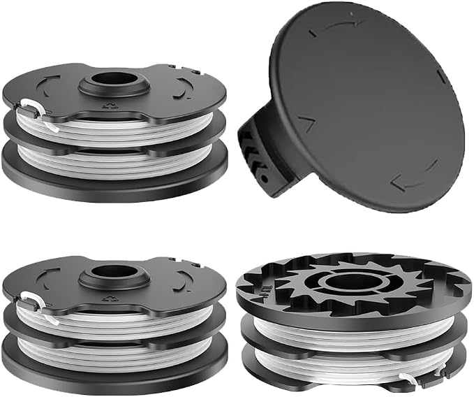 3 Spulen Draht + 1 Spulenabdeckung, Ersatz-gewindespule Für Rasenmäher, Ersatz-drahtspule, Kompatibel Mit Prta 20-li C3 A1b2 Prt 550 A1 A3 Prt 300 A1.