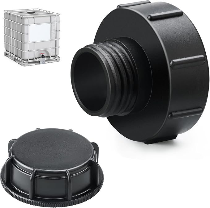 Profiwoab Ibc-tankadapter Mit S100x8 Tankdeckel Auf S60x6 Reduzierstück, Grobgewinde-ibc-containeradapter Für Ibc-wassertanks, Gartenschlauch