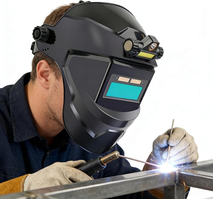 Selbstverdunkelnder Schweißhelm Solarbetriebene, Selbstverdunkelnde Schweißermaske Rohrschweißhelm Für Den Einsatz Im Freien, In Der Landwirtschaft, Im Haushalt Und In Der Werkstatt