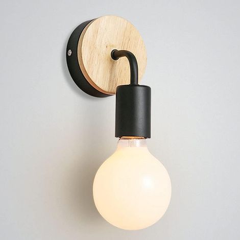 Moderne Wandleuchte Mit Spiegel, Schwarzer Spiegel (holz + Eisen), Badezimmerleuchte, Schminkleuchte, Wandleuchte Für Die Inneneinrichtung