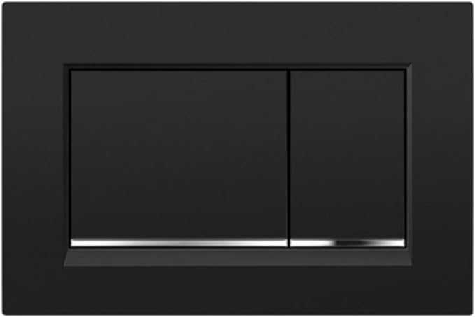 Aquauno Wc-spülplatte, Mattschwarz – Dual Eco Flush – Kompatibel Mit Geberit Sigma – Rechteckige Tasten – Elegantes Design – Fingerabdruckresistentes Und Leicht Zu Reinigendes Abs