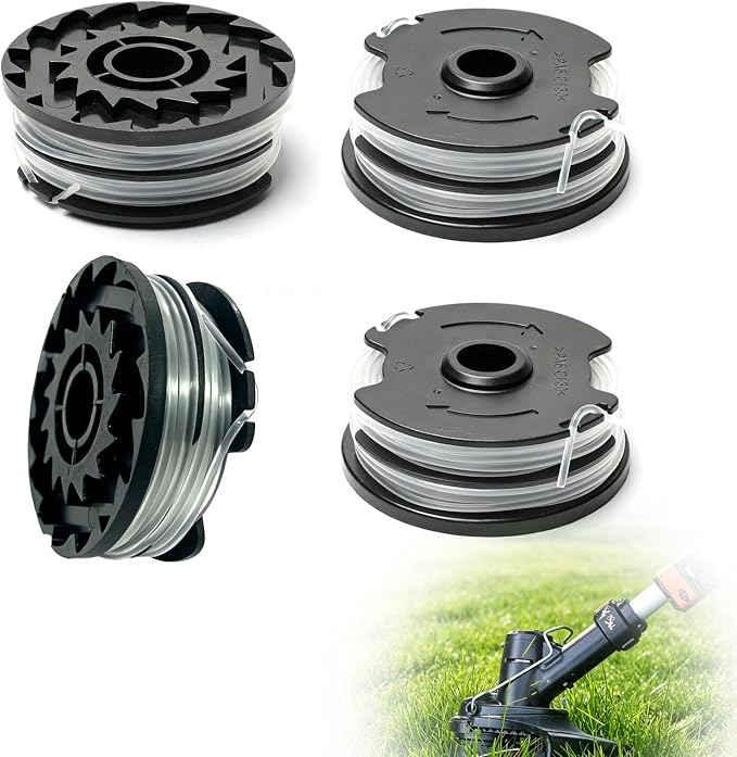 4 Spulen Trimmerfaden, Kompatibel Mit Parkside Prta 20-li C3 A1 B2, Prt 300 A1 Prt 550 A1 A3, 1,6 Mm X 8,3 M Nylonfaden, Ersatzzubehör Für Akku-freischneider