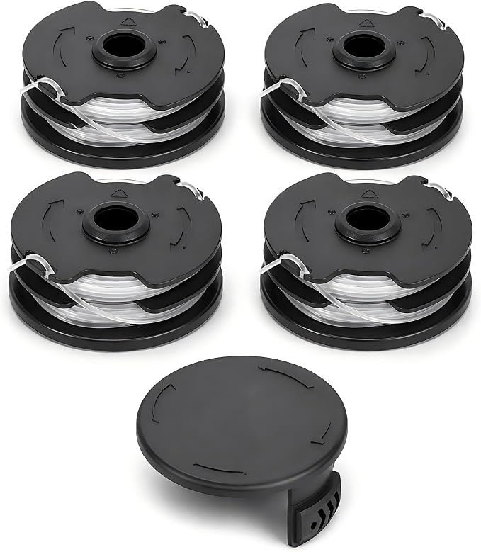 4er-pack Parkside Trimmerfadenspulen + 1 Schutzhülle, Ersatzteile Kompatibel Mit Prt 550 A1/b2/c3 20-li C3, 1,6 Mm Fadendurchmesser, 8,3 M Länge Für Freischneider (5)