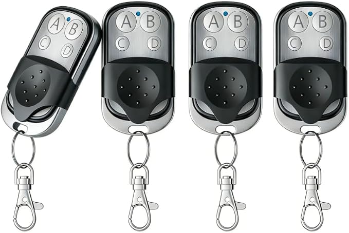 Universelle Garagentor-fernbedienung, 4-teiliges Set, 433-mhz-fernbedienung, Garagentoröffner Mit 4 Tasten Für Garagentore, Schiebetüren, Einfahrtstore Und Lichtschalter