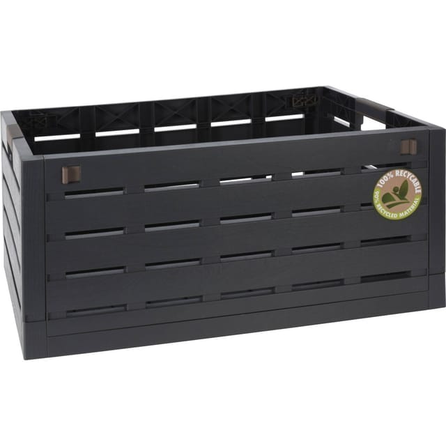 Koopman Klappbox Autobox 59x38x28 cm 60 Liter 50 KG belastbar, 60 l, Anthrazit, Kunststoff, Klappbar, stabil