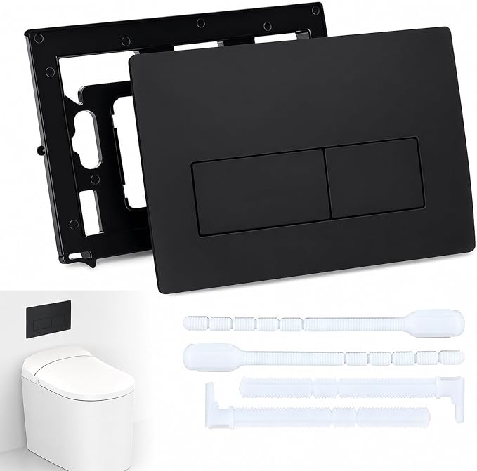 Wandhängende Wc-betätigungsplatte, Mattschwarzes Abs, Zweimengenspülung Kompatibel Mit Geberit Sigma, Für Den Hausgebrauch, Verschleißfest Und Leicht Zu Reinigen, Modell Gs020
