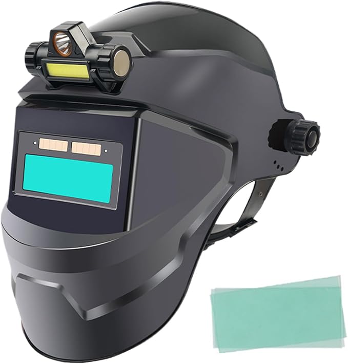 Selbstverdunkelnder Schweißhelm, Selbstverdunkelnde Solarschweißmaske Verstellbarer Schweißhelm Für Landwirtschaft, Haushalt, Industrie Und Baustellen