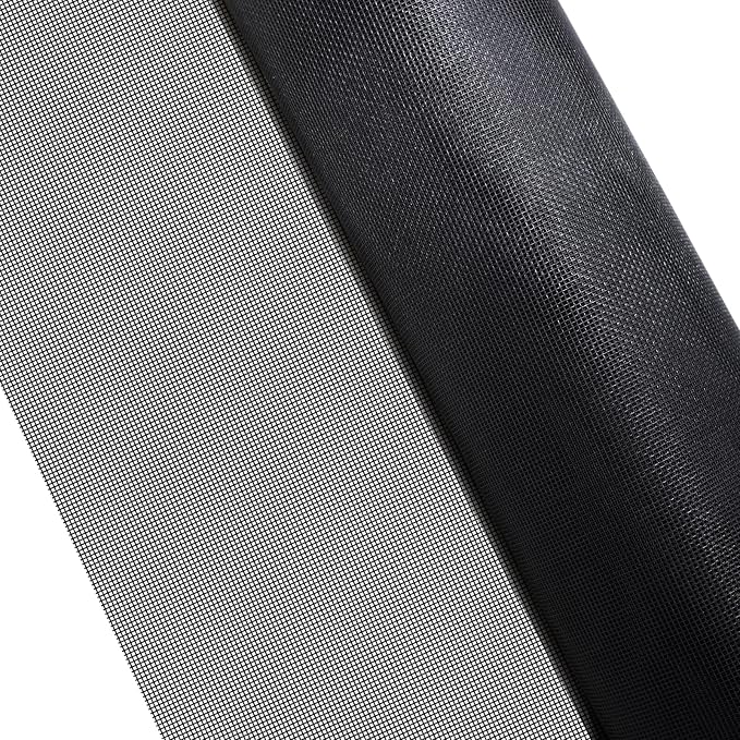 Fenstergitter 120 X 300 Cm, Zuschneidbar, Für Glas- Und Terrassentüren, Fiberglas, Reiß- Und Uv-beständig, Schwer Entflammbar, Langlebig, Schwarz