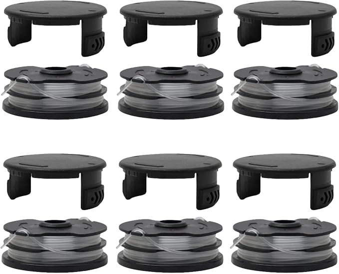 Richvibe Ersatzspule Und -abdeckung Für Parkside Freischneider Der Modelle Prta 20-li A1 B1 B2 C3 Prt, 1,6 Mm Durchmesser, 8 M Länge